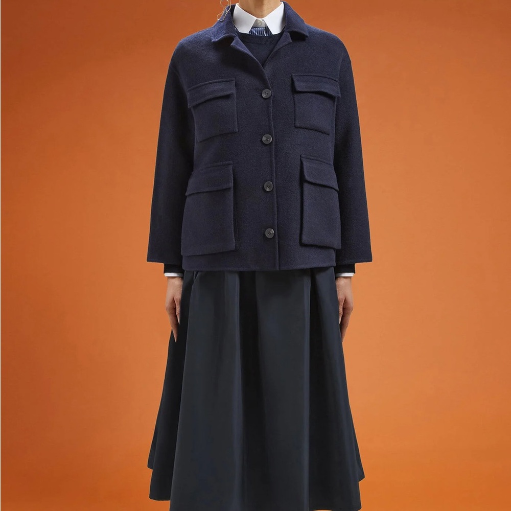 Women's regular fit coat in cashmere wool blend